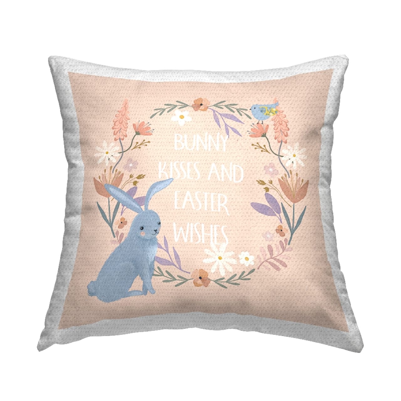 Stupell Industries Bunny Kisses Easter Wishes Outdoor Printed Pillow